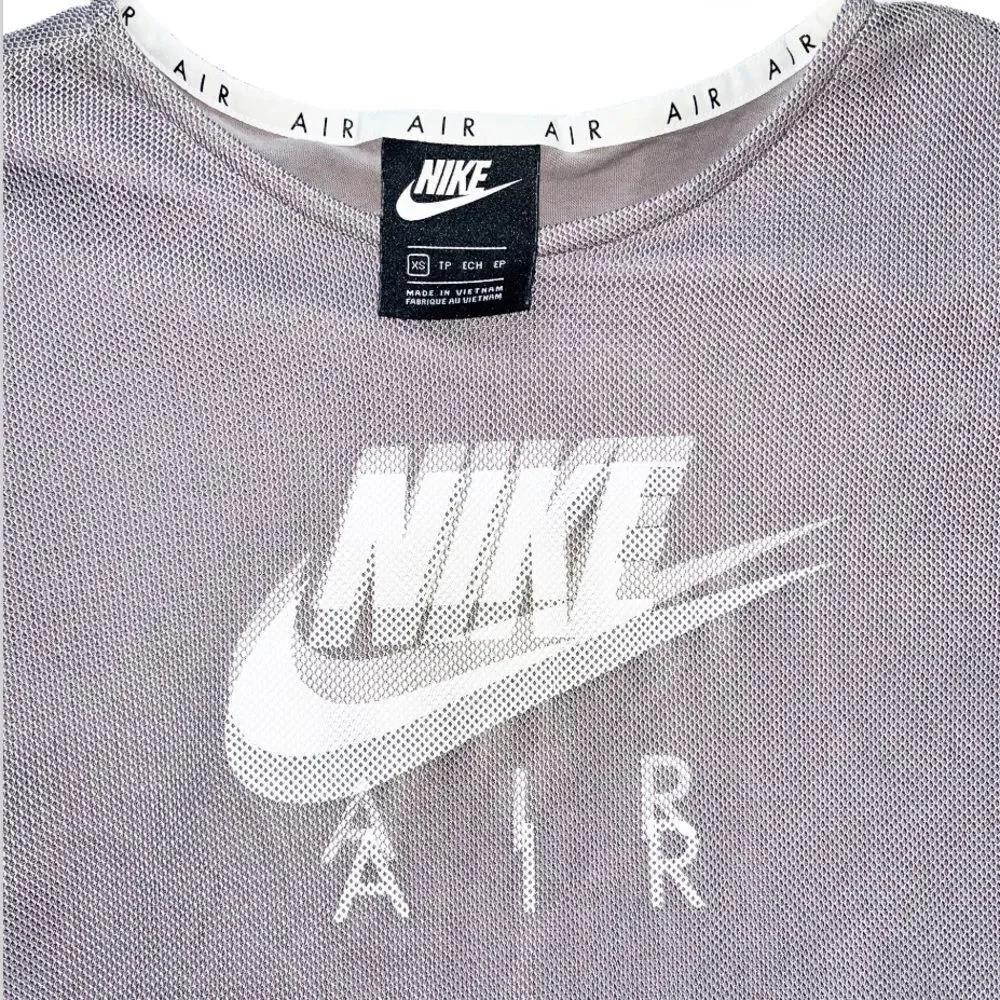 Nike Air mesh layered cropped tee